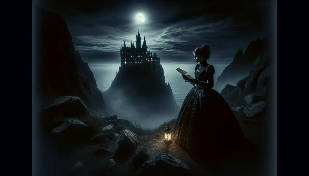 A mysterious and captivating image that illustrates the concept of dark romance in literature