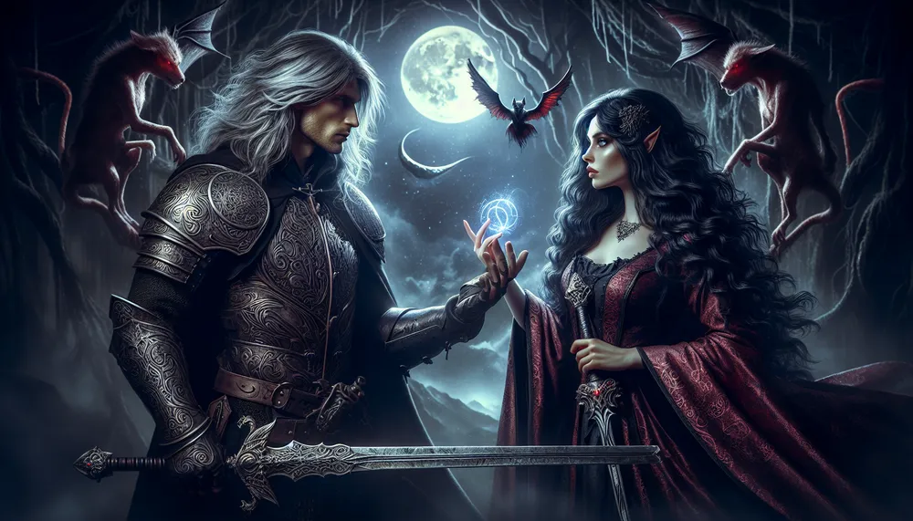 dark romantic and evocative fantasy artwork