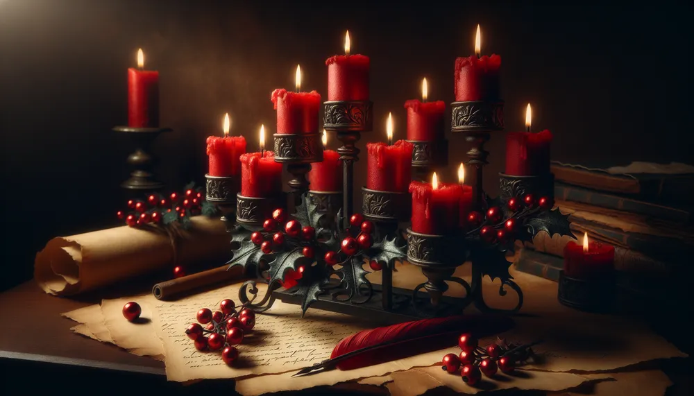 dark romance christmas candles