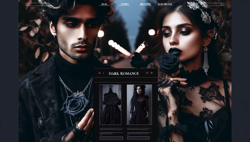 dark romance fashion blog scene