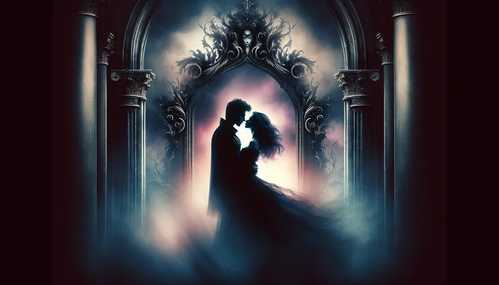 a mysterious and captivating dark romance book cover