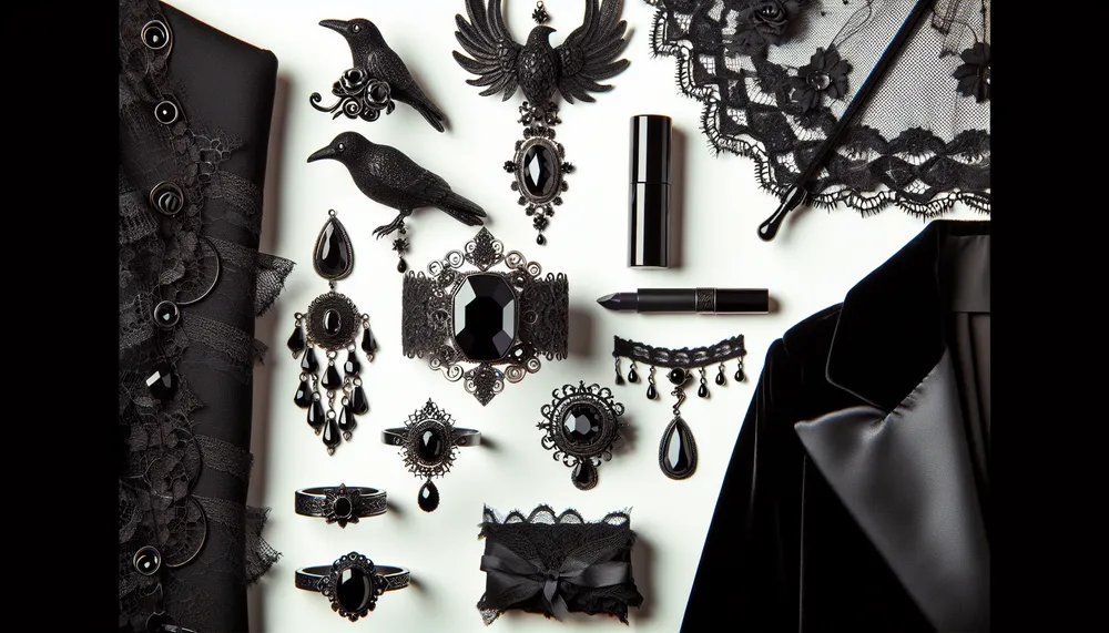 dark romance inspired statement accessories with a fashionable and mysterious aesthetic