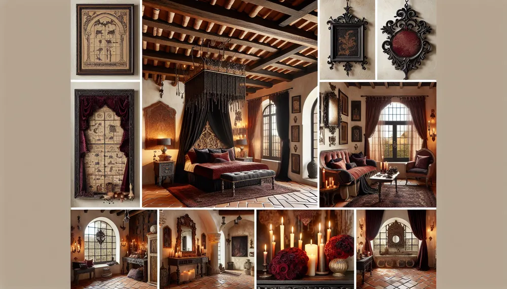 Dark Romance Decor in a Mediterranean Interior Design Setting