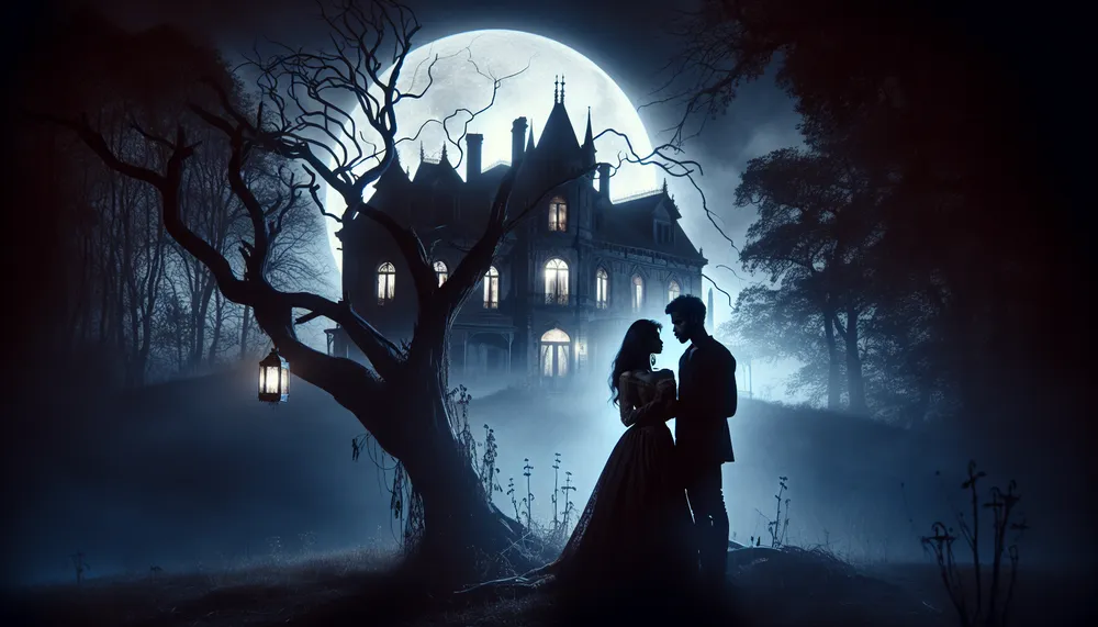 dark romance with a touch of mystery and forbidden love theme