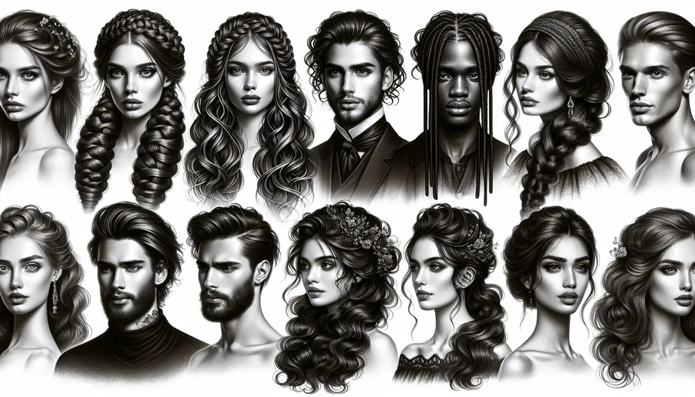 dark romance hairstyles for heart-shaped faces