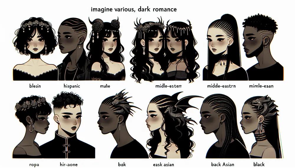 dark romance hairstyles with dragon style elements