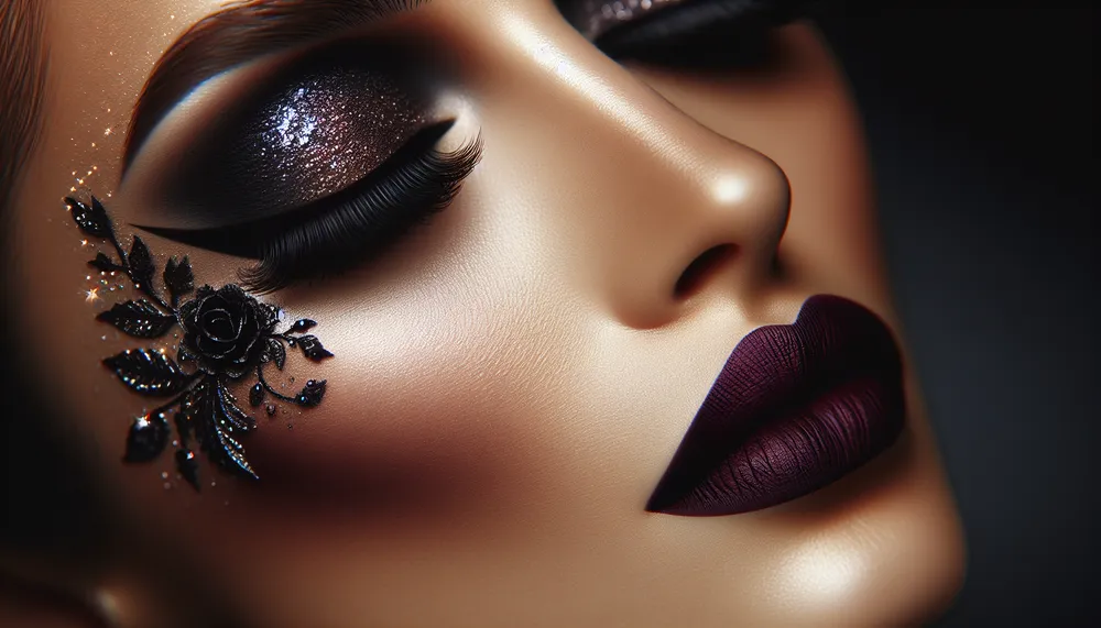 dark romance makeup look - a fusion of captivating beauty and edgy sophistication