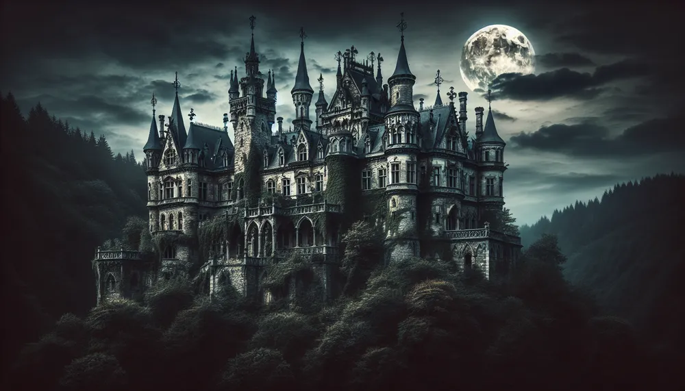 a moody and atmospheric castle that suggests a dark romance