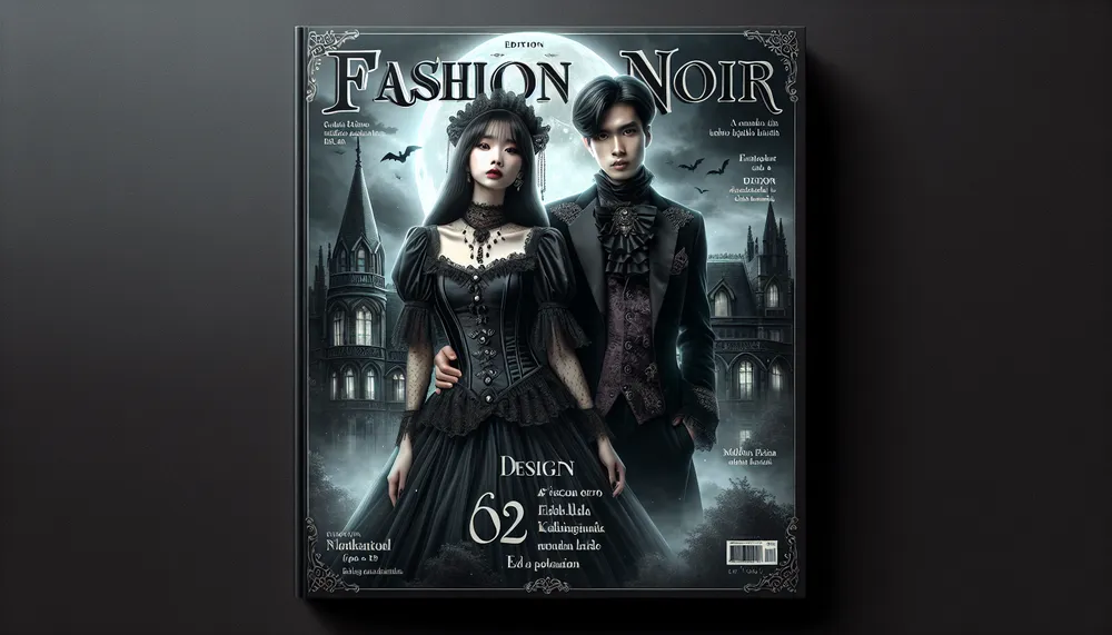 dark romance fashion magazine cover