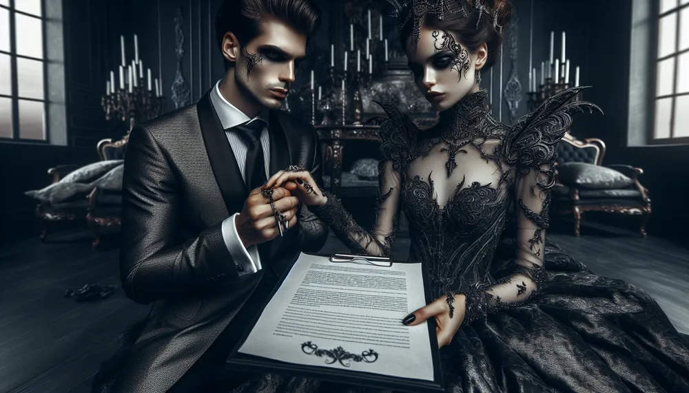 dark romance with a contract theme featuring lavish lifestyle and emotional complexity