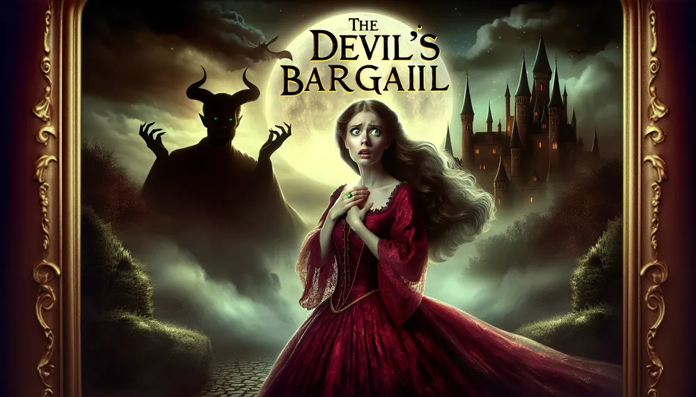 An intriguing and seductive cover image for a devil's bargain romance novel