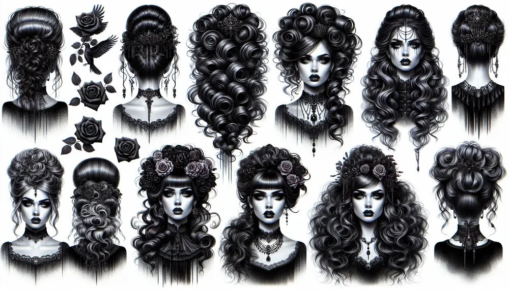 dark romance hairstyles for thick hair