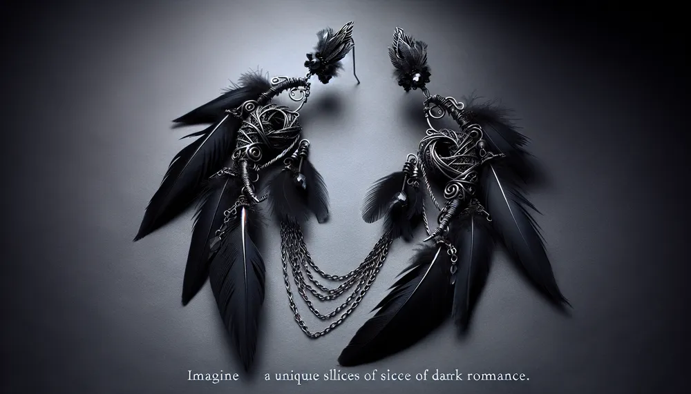 dark romance feather earrings fashion trend