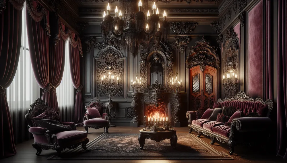 dark romance decor gothic interior design