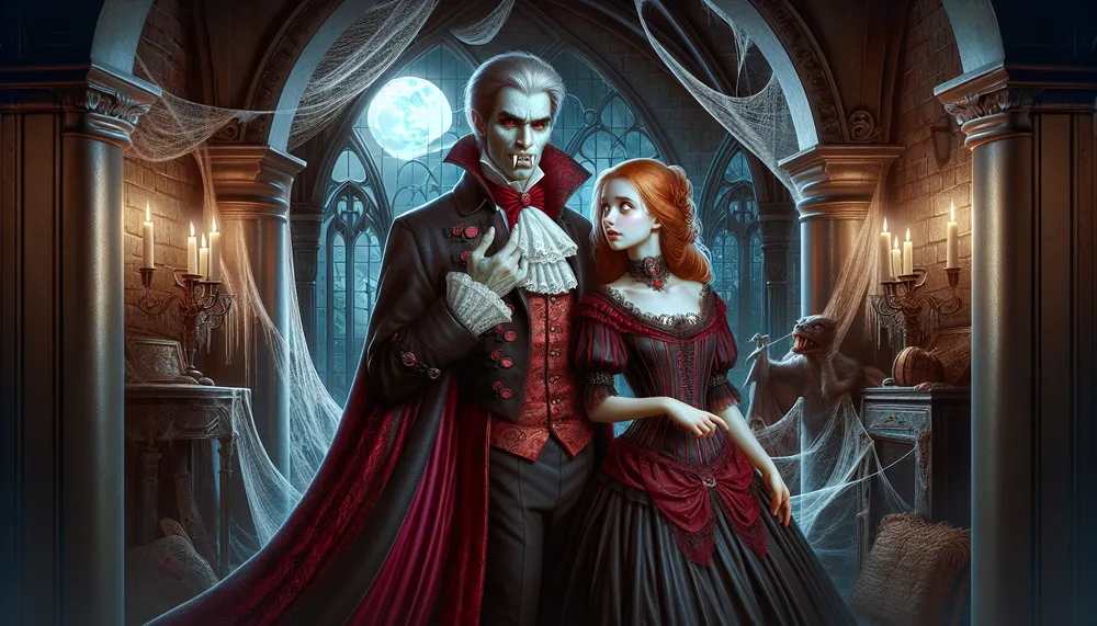 dark romance, vampire and human, gothic atmosphere