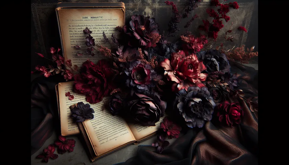 Dark romance trends with moody florals, evocative of fashion and literature