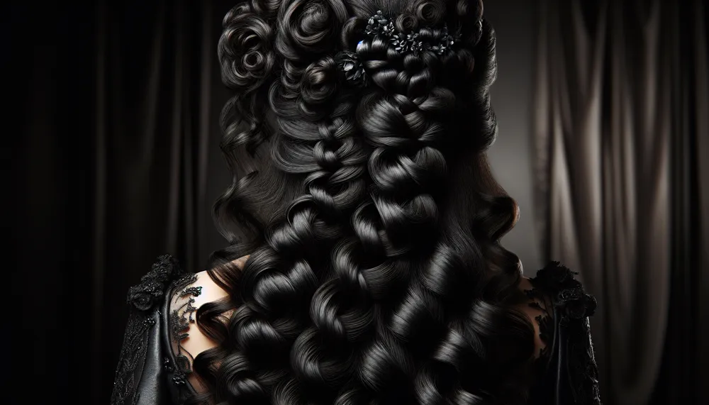 dark romance hairstyles with braids and curls
