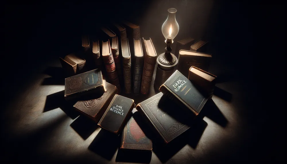 dark romance poetry book collections with moody lighting