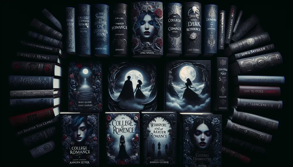 a dark college romance book series with mysterious and gothic themes