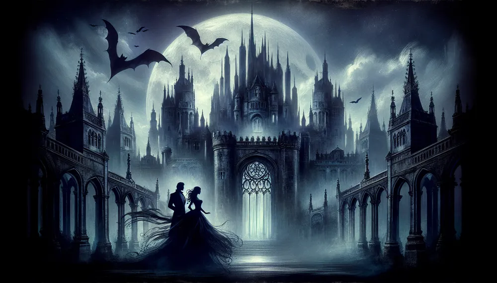a mysterious cover for an mm dark romance book with gothic elements