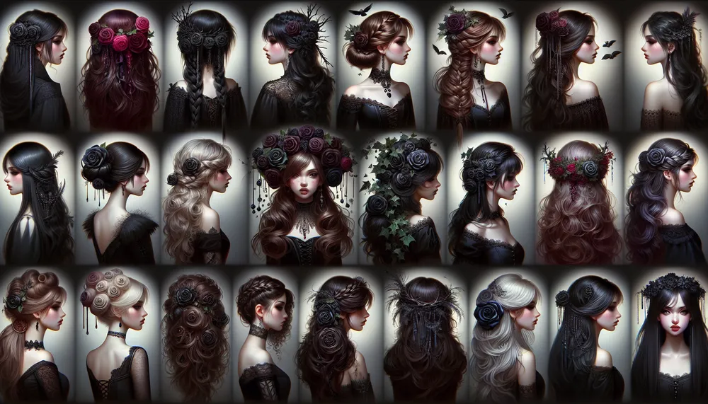 dark romance hairstyles for Fairy style