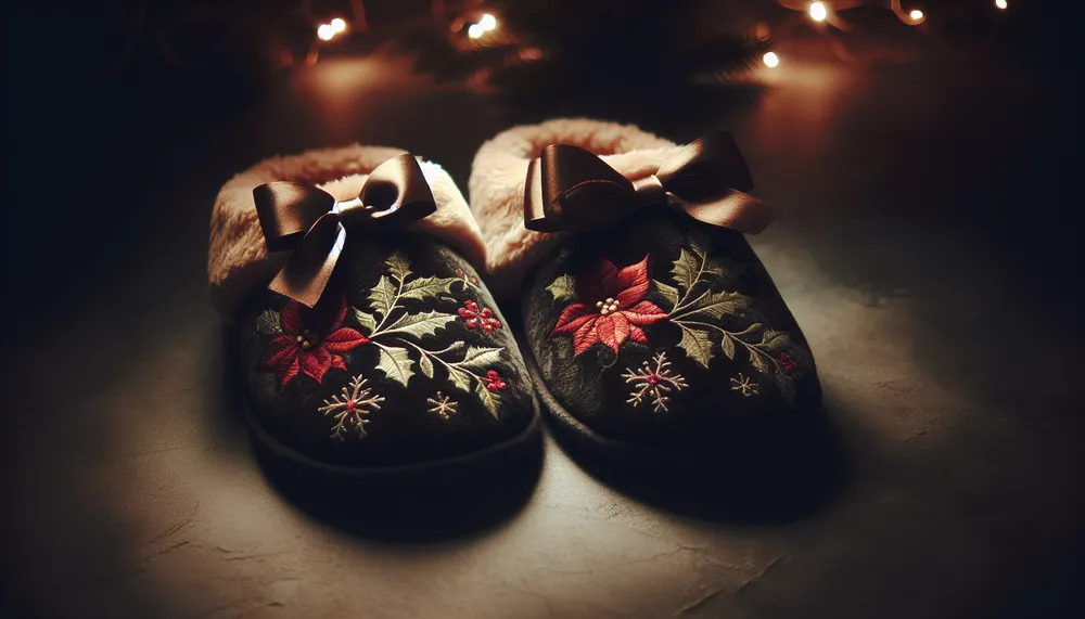 dark romance Christmas slippers