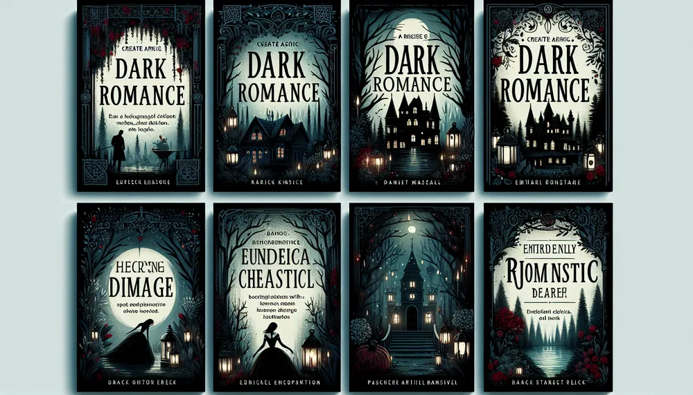 Dark Romance themed book covers for the Booktok community