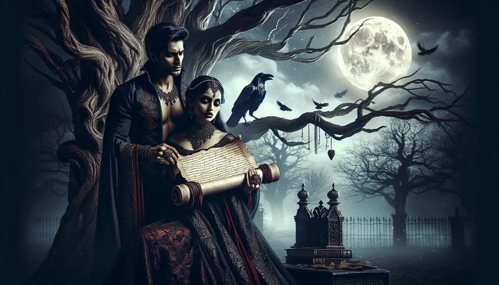 An enchanting, dark romantic scene for 'Poem for the Deadly Sin'