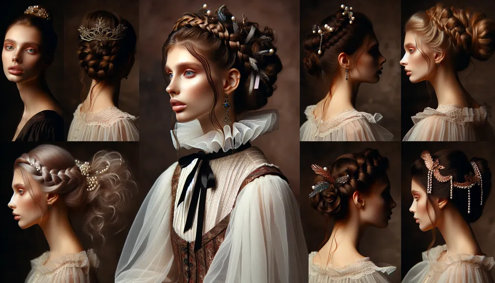 Dark Romance Hairstyles for Renaissance Style Photoshoot