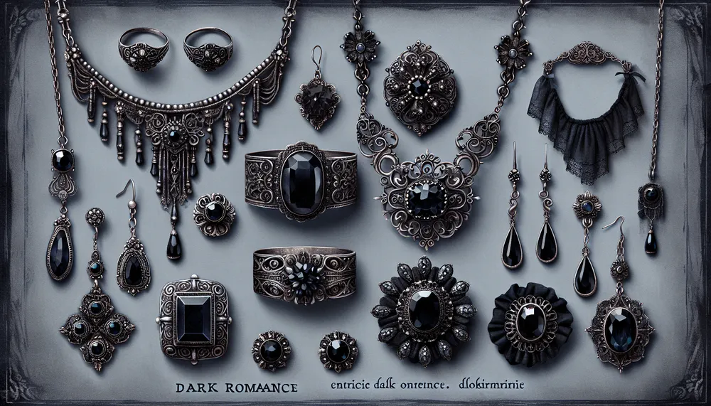 Dark Romance Jewelry featuring vintage elements and gothic aesthetic