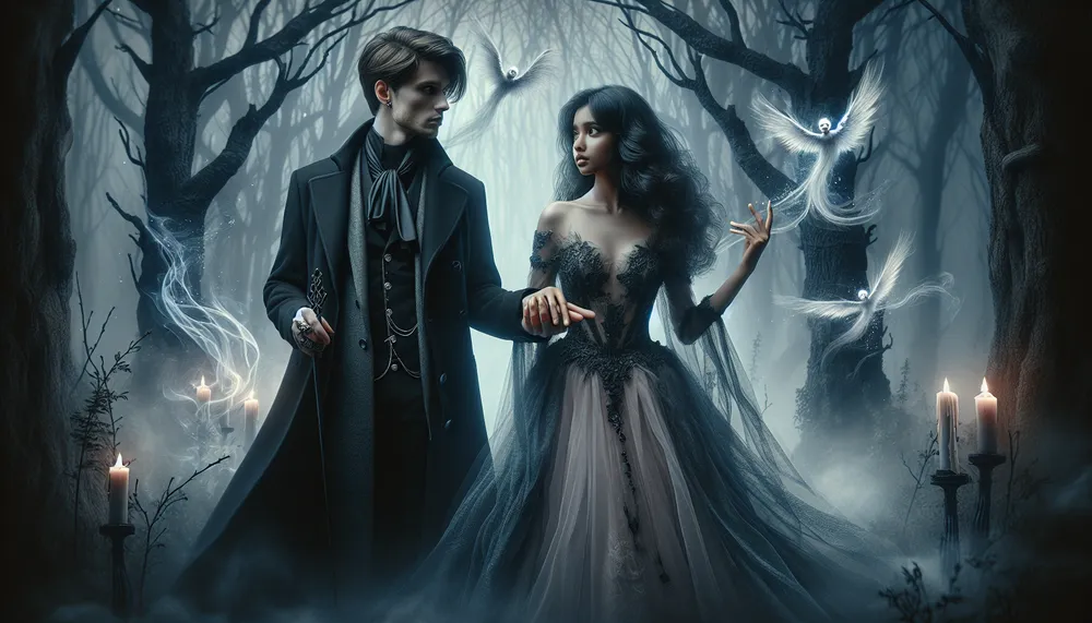 Dark fantasy love novels concept art