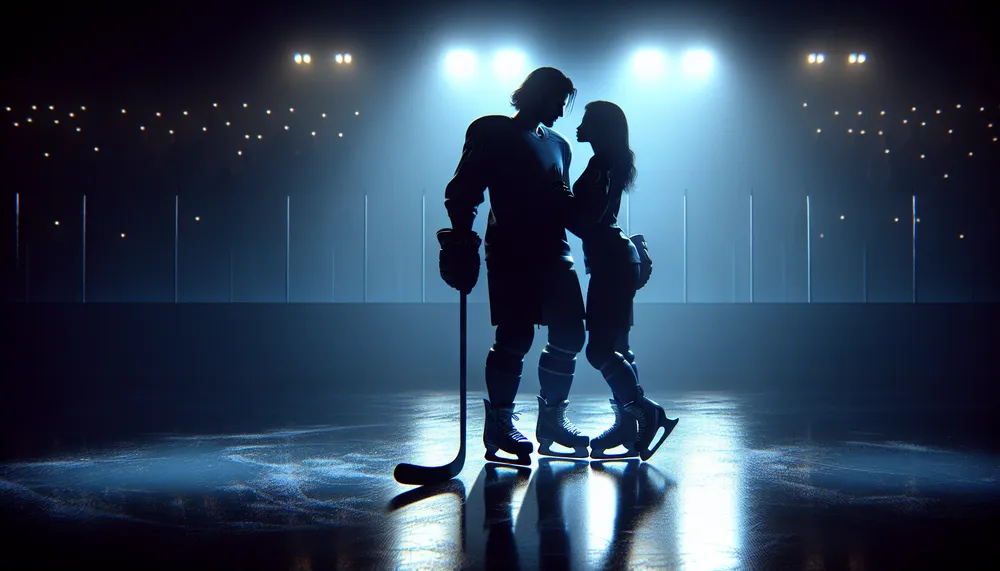dark hockey romance concept art