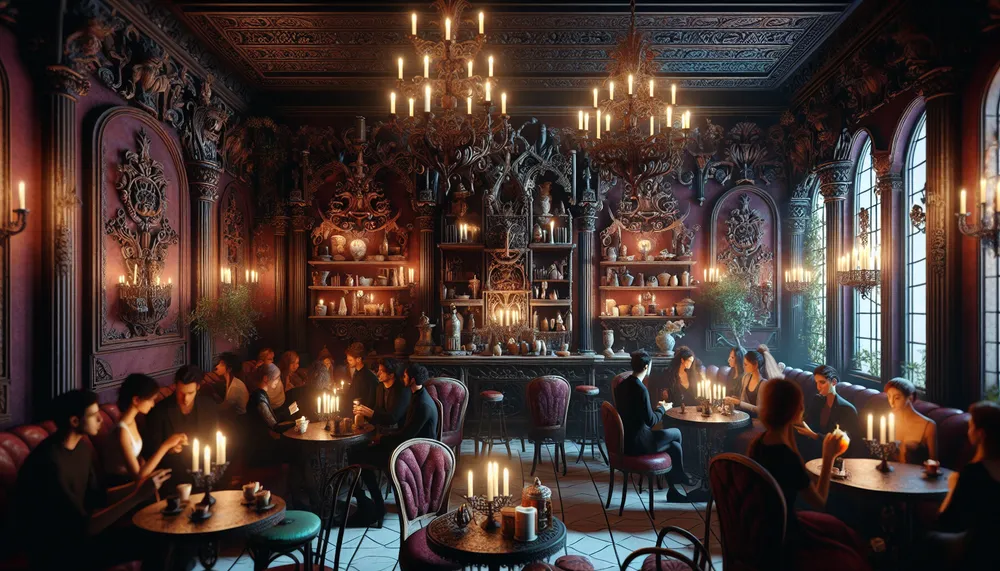 dark romance cafe aesthetic