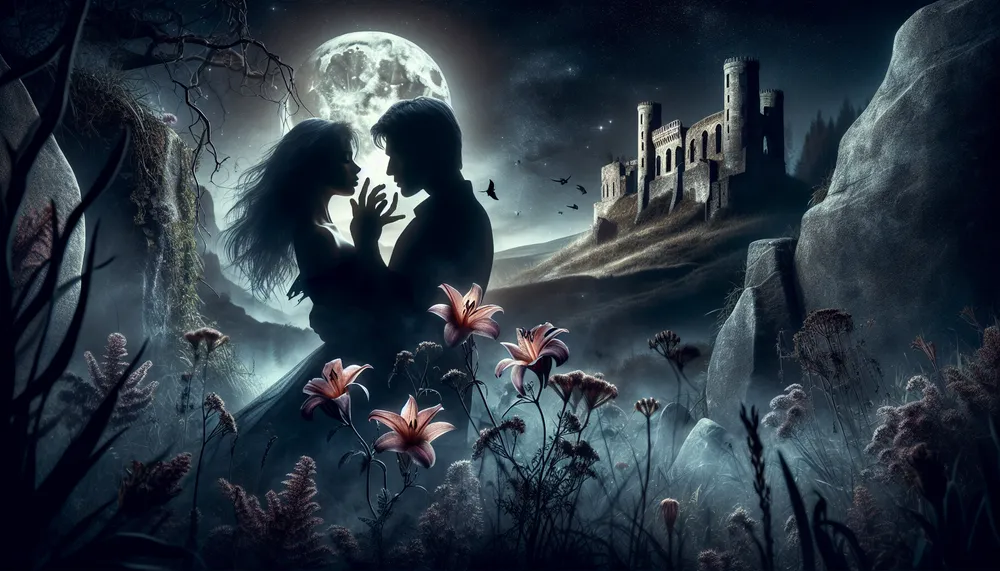 Dark romance ideas, a mysterious and passionate theme, high-resolution image