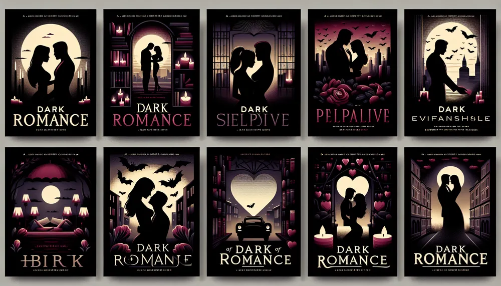 dark romance novel covers with an aura of mystery and passion
