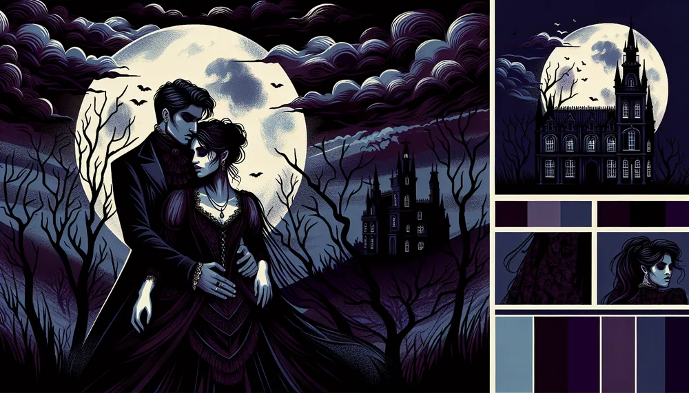 dark romance thematic illustration