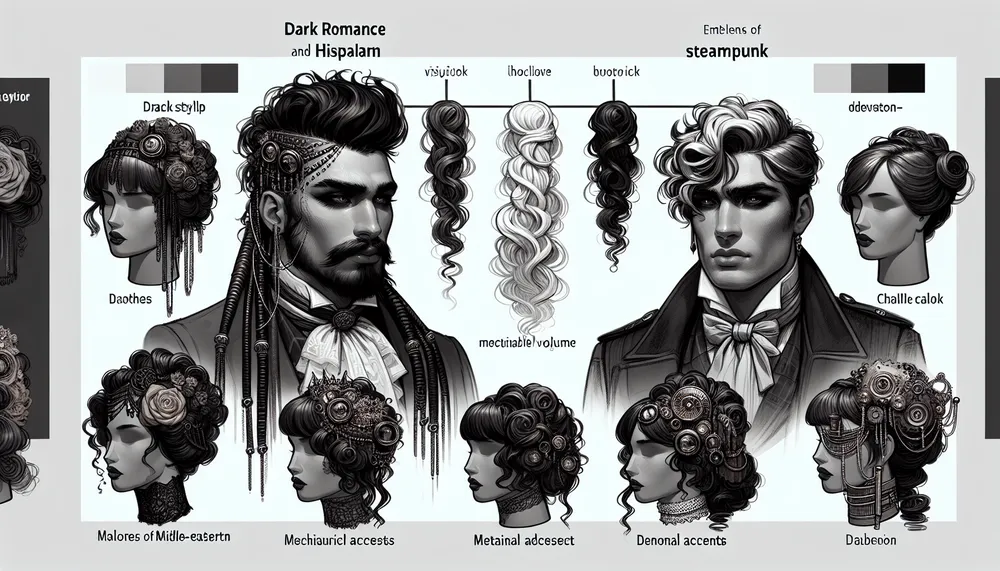 dark romance hairstyles with Steampunk elements