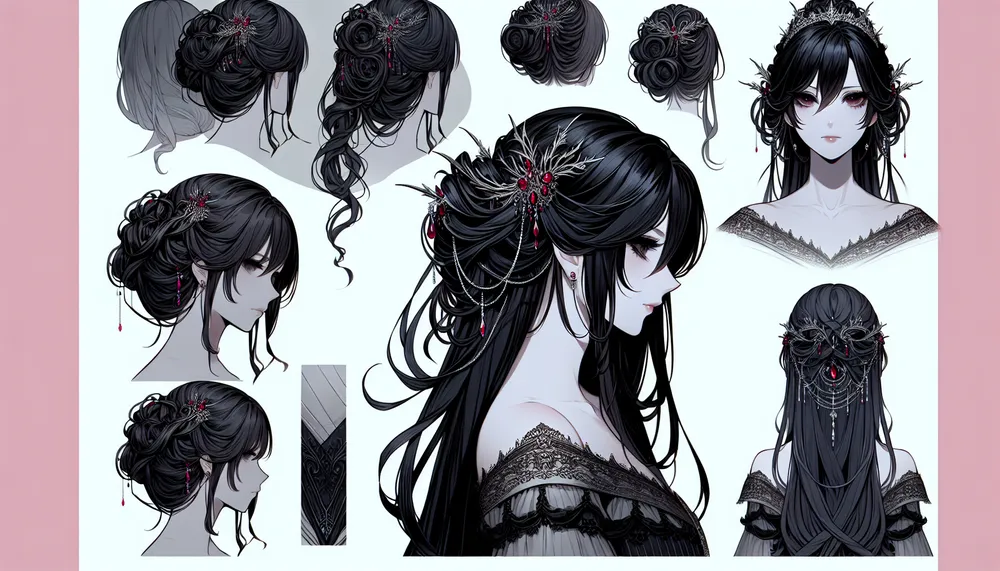 dark romance hairstyle for long hair
