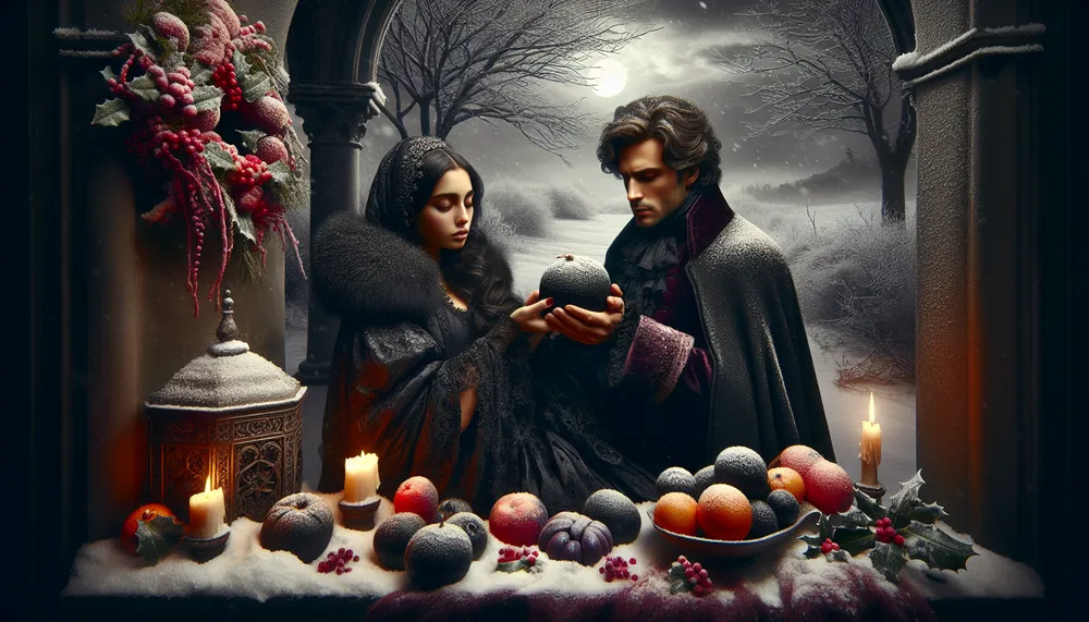 dark romance Christmas fruit