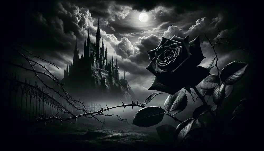 dark romance and a black rose