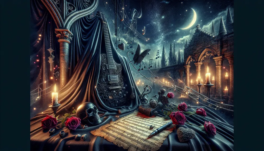 Gothic rock love songs themed artwork